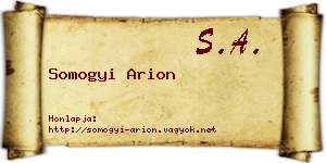 Somogyi Arion névjegykártya